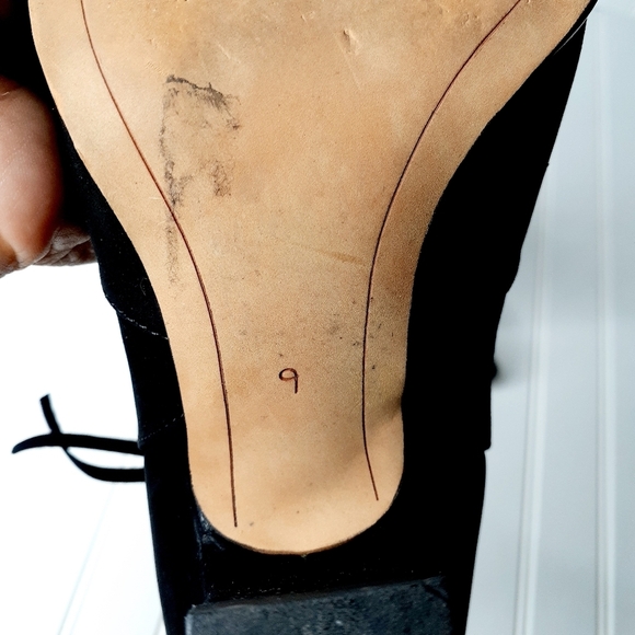 Sam Edelman Western Black Suede Leather Booties E876 - Picture 14 of 15